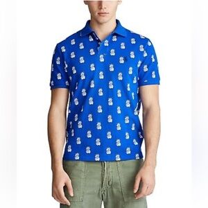 Polo by Ralph Lauren Blue Pineapple Print Men's Shirt Size Medium, NWT